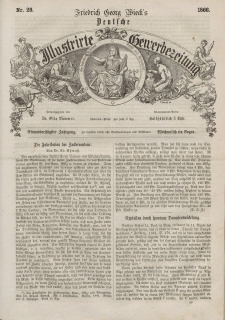 Deutsche Illustrirte Gewerbezeitung, 1866. Jahrg. XXXI, nr 29.