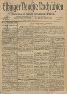 Elbinger Neueste Nachrichten, Nr. 269 Mittwoch 1 Oktober 1913 65. Jahrgang