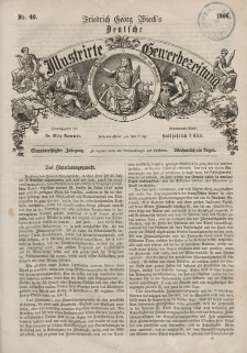 Deutsche Illustrirte Gewerbezeitung, 1866. Jahrg. XXXI, nr 40.