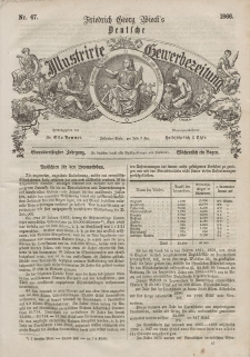 Deutsche Illustrirte Gewerbezeitung, 1866. Jahrg. XXXI, nr 47.