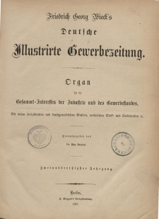Deutsche Illustrirte Gewerbezeitung. Jahrg. XXXII. (Inhalts-Verzeichniß)