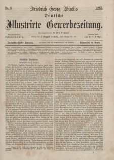 Deutsche Illustrirte Gewerbezeitung, 1867. Jahrg. XXXII, nr 2.