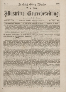 Deutsche Illustrirte Gewerbezeitung, 1867. Jahrg. XXXII, nr 8.