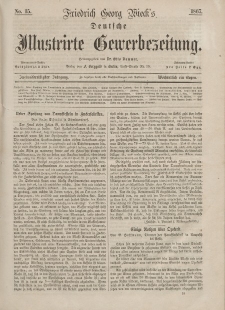 Deutsche Illustrirte Gewerbezeitung, 1867. Jahrg. XXXII, nr 15.
