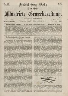 Deutsche Illustrirte Gewerbezeitung, 1867. Jahrg. XXXII, nr 17.