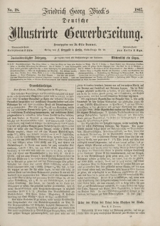 Deutsche Illustrirte Gewerbezeitung, 1867. Jahrg. XXXII, nr 18.