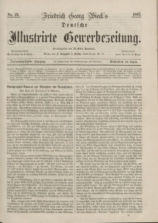Deutsche Illustrirte Gewerbezeitung, 1867. Jahrg. XXXII, nr 21.