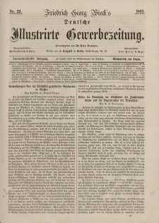 Deutsche Illustrirte Gewerbezeitung, 1867. Jahrg. XXXII, nr 22.