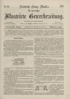 Deutsche Illustrirte Gewerbezeitung, 1867. Jahrg. XXXII, nr 24.