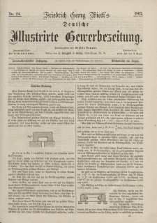 Deutsche Illustrirte Gewerbezeitung, 1867. Jahrg. XXXII, nr 24.