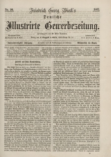 Deutsche Illustrirte Gewerbezeitung, 1867. Jahrg. XXXII, nr 26.