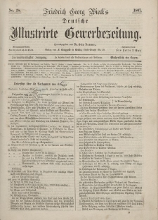Deutsche Illustrirte Gewerbezeitung, 1867. Jahrg. XXXII, nr 28.