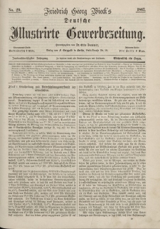 Deutsche Illustrirte Gewerbezeitung, 1867. Jahrg. XXXII, nr 29.