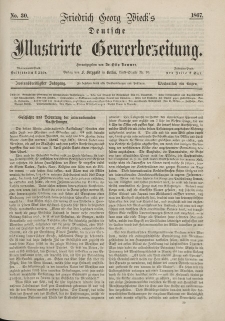Deutsche Illustrirte Gewerbezeitung, 1867. Jahrg. XXXII, nr 30.