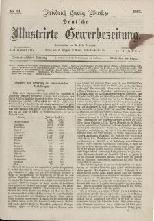 Deutsche Illustrirte Gewerbezeitung, 1867. Jahrg. XXXII, nr 31.