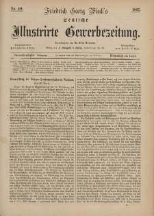 Deutsche Illustrirte Gewerbezeitung, 1867. Jahrg. XXXII, nr 40.