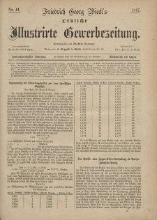 Deutsche Illustrirte Gewerbezeitung, 1867. Jahrg. XXXII, nr 41.