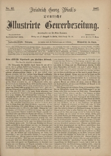 Deutsche Illustrirte Gewerbezeitung, 1867. Jahrg. XXXII, nr 42.