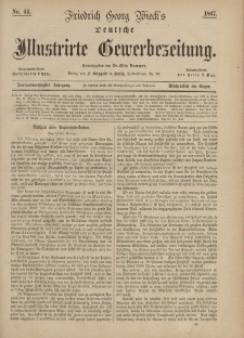 Deutsche Illustrirte Gewerbezeitung, 1867. Jahrg. XXXII, nr 44.