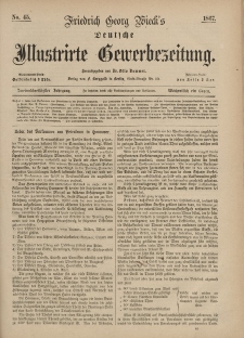 Deutsche Illustrirte Gewerbezeitung, 1867. Jahrg. XXXII, nr 45.