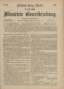Deutsche Illustrirte Gewerbezeitung, 1867. Jahrg. XXXII, nr 45.
