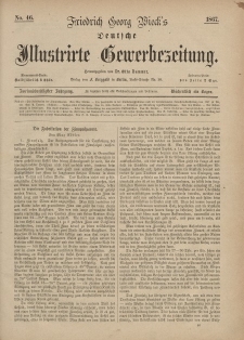 Deutsche Illustrirte Gewerbezeitung, 1867. Jahrg. XXXII, nr 46.