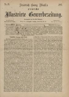 Deutsche Illustrirte Gewerbezeitung, 1867. Jahrg. XXXII, nr 47.