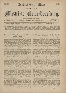 Deutsche Illustrirte Gewerbezeitung, 1867. Jahrg. XXXII, nr 48.