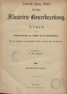 Deutsche Illustrirte Gewerbezeitung. Jahrg. XXXIV. (Inhalts-Verzeichniß)