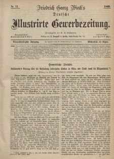 Deutsche Illustrirte Gewerbezeitung, 1869. Jahrg. XXXIV, nr 11.
