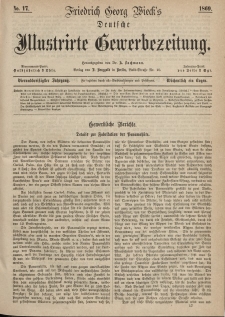 Deutsche Illustrirte Gewerbezeitung, 1869. Jahrg. XXXIV, nr 17.