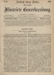 Deutsche Illustrirte Gewerbezeitung, 1869. Jahrg. XXXIV, nr 18.