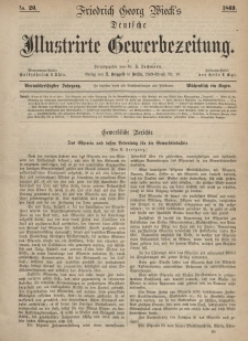 Deutsche Illustrirte Gewerbezeitung, 1869. Jahrg. XXXIV, nr 20.