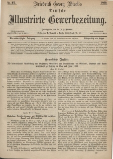 Deutsche Illustrirte Gewerbezeitung, 1869. Jahrg. XXXIV, nr 27.