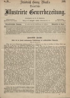 Deutsche Illustrirte Gewerbezeitung, 1869. Jahrg. XXXIV, nr 28.