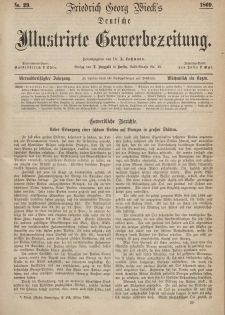 Deutsche Illustrirte Gewerbezeitung, 1869. Jahrg. XXXIV, nr 29.