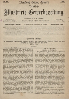 Deutsche Illustrirte Gewerbezeitung, 1869. Jahrg. XXXIV, nr 31.