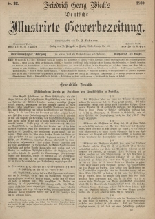 Deutsche Illustrirte Gewerbezeitung, 1869. Jahrg. XXXIV, nr 32.