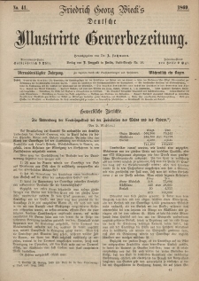 Deutsche Illustrirte Gewerbezeitung, 1869. Jahrg. XXXIV, nr 41.