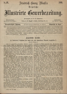 Deutsche Illustrirte Gewerbezeitung, 1869. Jahrg. XXXIV, nr 42.