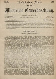 Deutsche Illustrirte Gewerbezeitung, 1869. Jahrg. XXXIV, nr 43.