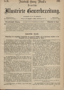 Deutsche Illustrirte Gewerbezeitung, 1869. Jahrg. XXXIV, nr 44.