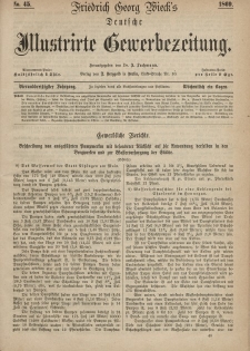 Deutsche Illustrirte Gewerbezeitung, 1869. Jahrg. XXXIV, nr 45.