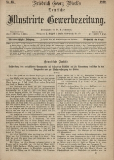 Deutsche Illustrirte Gewerbezeitung, 1869. Jahrg. XXXIV, nr 45.