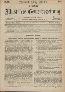 Deutsche Illustrirte Gewerbezeitung, 1869. Jahrg. XXXIV, nr 46.
