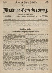 Deutsche Illustrirte Gewerbezeitung, 1869. Jahrg. XXXIV, nr 47.