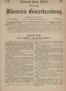 Deutsche Illustrirte Gewerbezeitung, 1869. Jahrg. XXXIV, nr 49.