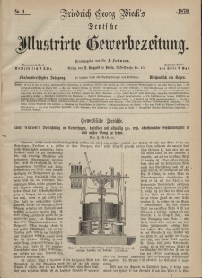 Deutsche Illustrirte Gewerbezeitung, 1870. Jahrg. XXXV, nr 1.