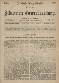 Deutsche Illustrirte Gewerbezeitung, 1870. Jahrg. XXXV, nr 7.