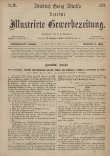 Deutsche Illustrirte Gewerbezeitung, 1870. Jahrg. XXXV, nr 10.